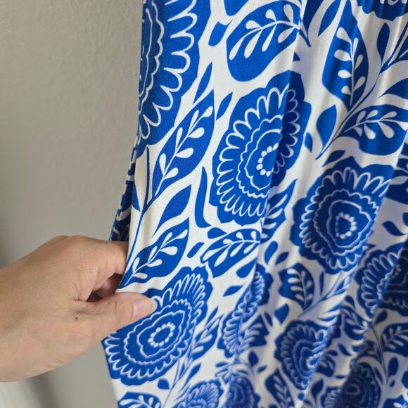 *NWT Boden Melanie Jersey Midi Maxi Dress Bue Dahllia 16/18R Floral Plus Size - Picture 5 of 10